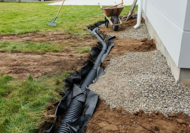 Driveway Water Drain Installation detail